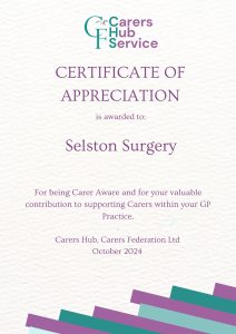 Carershubcertificateofattendanceselstonsurgery